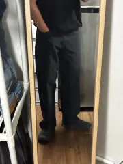 ルルレモン イージーFIVE ルーズ ストレート パンツ ブラック 32のサムネイル