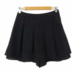 トゥービーシック TO BE CHIC キュロットスカート ミニ タックプリーツ サテン L 40 黒 ブラック 美品のサムネイル