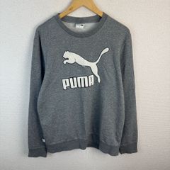 PUMA プーマ スウェット ビッグロゴ グレー XL メンズ 古着 スポーツMIX ストリート