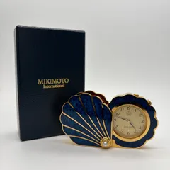 MIKIMOTO ミキモト シェル型 トラベルクロック 置時計 【K149】 - メルカリ