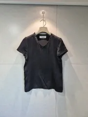 YSL イヴ・サンローラン 正規品 レディース ブラック シルク 半袖 Tシャツのサムネイル