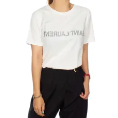 Saint Laurent サンローラン リバース REVERSE リバース ロゴ Tシャツ Tシャツ レディース 665234 Y37AW 9744のサムネイル