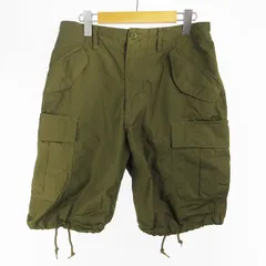 ビームスプラス BEAMS+ 25年製 MIL 6 Pocket 80/3 Ripstop Ｍ ショート カーゴパンツ ショーツ ハーフ リップストップ カーキ コットン ボトムスのサムネイル