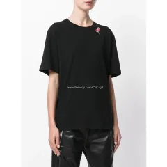 (新品) Saint Laurent サンローラン ブラック レッド DARK BLOOD リップ 半袖 Tシャツのサムネイル