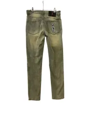 A308 YVES SAINT LAURENT イヴ・サンローラン パッチ デニムパンツ (30)のサムネイル