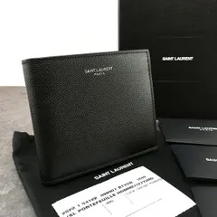 未使用品 Saint Laurent 二つ折り札入れ 396307 ブラック レザー 箱付き 276のサムネイル