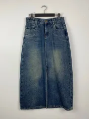 Saint Laurent（サンローラン） スリット入りデニム ロング丈スカート Mのサムネイル