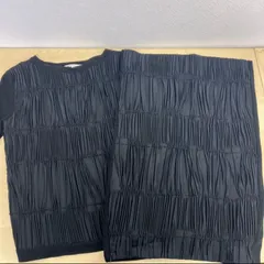 49AV.junkoshimada ジュンコシマダ　プリーツ　セットアップ トップス スカート ブラック　38サイズ ※41のサムネイル