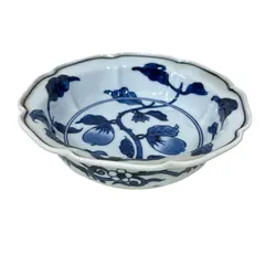 【源右衛門窯】染付茄子絵 向付 盛鉢 15.5cmのサムネイル