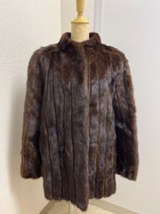 美品 岐阜毛皮 デミバフ系ミンクコート 9号 総裏地 高級 毛皮 リアル 