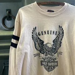00‘s【Harley Davidson】ハーレーダビッドソン 両面プリント ロングスリーブ ロンT  M相当のサムネイル