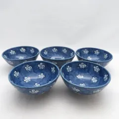 美品 源右衛門窯 古染風梅紋 飯碗 5点 セット 有田焼 お茶碗 SO4304E2 のサムネイル
