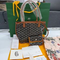 新品・未使用(クリップ付)GOYARD ゴヤール アンジュミニ ブラウン 正規