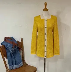 55-66) Yves Saint Laurent ヴィンテージ イヴ・サンローラン ニット ジャケットのサムネイル
