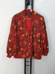YVES SAINT LAURENT イヴ・サンローラン ジャケット レッド CHECK パータン 100のサムネイル
