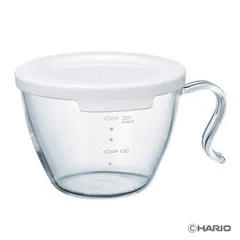 HARIO ガラスのレンジスープカップ ホワイト XSCS-1-Wのサムネイル