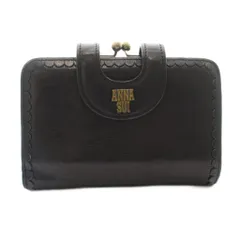 アナスイ ANNA SUI 二つ折り財布 ウォレット がま口 小銭入れあり 黒 ブラック /KUのサムネイル