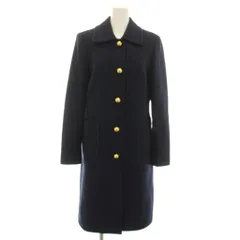 トリーバーチ TORY BURCH ステンカラーコート ウールコート アウター 金ボタン S 紺 ネイビー 49492 /YTのサムネイル