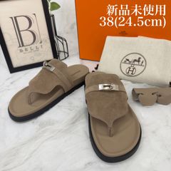 鑑定済み 】エルメス 《 アイランド 》 38 ( 24.5cm程度 ) ネイビー