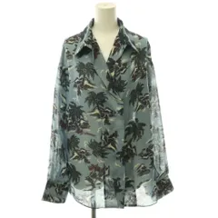 ルシェルブルー LE CIEL BLEU 26SS Tropical Print Sheer Shirt シアーシャツ スキッパー 36 サックスブルー マルチカラー /CX ■OSのサムネイル