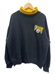 Majestic (マジェスティック) NFL Steelers ピッツバーグ スティラーズ 刺繡スエット トレーナー タートルネック USA製 90S 古着 ビンテージ XXL ブラック メンズ/028のサムネイル