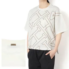 26SSモデル ヘルノ HERNO レディース Tシャツ Hイニシャル刺しゅう【1021 BIANCO/BEIGE】 JG000306D 52131 1021/【2026SS】l-topsのサムネイル