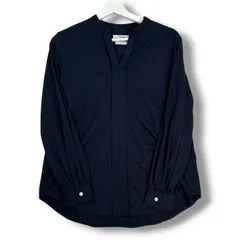 Maker's Shirt カマクラシャツ 鎌倉シャツ ニットシャツ 長袖シャツ トップス ネイビー 紺 サイズ36 レディース 春 夏 ゴーゴー古着マルイ草加店 1 No.久2935のサムネイル