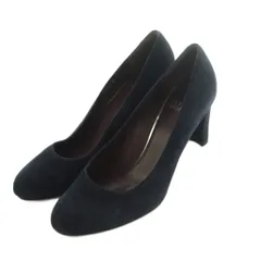 スチュアートワイツマン STUART WEITZMAN パンプス ラウンドトゥ チャンキーヒール スエード 5.5 22.5cm 紺 ネイビー /MI ■GY62のサムネイル