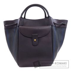 DELVAUX デルヴォー ストライプ ハンドバッグ カーフ レディース [中古]