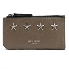 ジミーチュウ／Jimmy Choo 財布 ウォレット メンズ 男性 男性用 レザー 革 本革 ベージュ  CASEY OGLS フラグメントケース ユニセックス 男女兼用 小銭入れあり スタッズのサムネイル