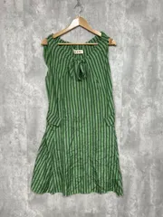 MARNI マルニ ポケット シルク100％ ノースリーブ ストライプ Iライン ワンピース size38/緑 ■◆◎レディースのサムネイル
