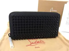 ■新品■未使用■ Christian Louboutin クリスチャンルブタン パネトーネ スパイクスタッズ レザー 長財布 ブラック系 BT6436のサムネイル