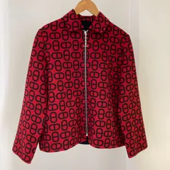 HERMES(エルメス)　シェーヌダンクル柄　3E0134D1　*36-7103　リバーシブル 　サイズ36　ブルゾン　レッドのサムネイル