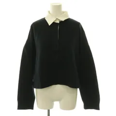 ノーブル NOBLE 25SS ラガーシャツ カットソー 長袖 クロップド ブラック ホワイト /ES ■GY03のサムネイル