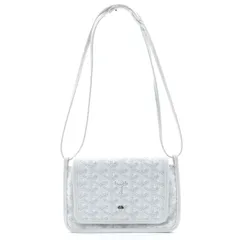 GOYARD ゴヤール プリュメ ポーチウォレット ホワイト PVC/レザー PLUMETPMLTY50CL50P ショルダーバッグ PVCコーティングキャンバス/レザー レザー ホワイト レディース【中古】433のサムネイル
