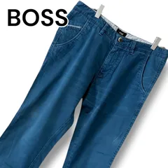 Hugo Boss ヒューゴボス ブルー メンズ パンツ チノパン カラーパンツ コットンパンツ スリムパンツ きれいめ 大人カジュアル オフィスカジュアル ドイツブランド 【Mサイズ相当】1572BCのサムネイル