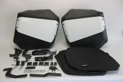 FORZA用 forza 250 2018-2026 adv350 リアキャリアD＆サイドキャリア＆サイドBOX＆防水カバン 左右セット ワンタッチ 白のサムネイル