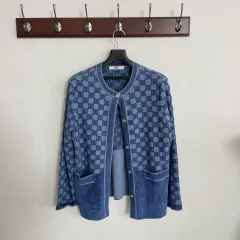 DAKS 23FW パータンバイカラー ウール混 カーディガンのサムネイル