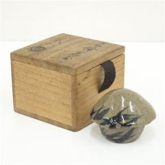 柿香合 灰釉焼 陶器 共箱付き - メルカリ