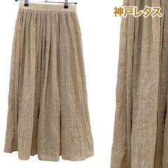 神戸レタス ギャザーロングスカート ベージュ ウエストゴム KOBELETTUCE #RW21のサムネイル