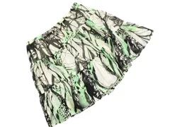 DIESEL ディーゼル 総柄 ティアード スカート sizeS/オフホワイトｘ黒ｘ緑 ■◆ レディースのサムネイル