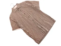 23区 HOMME オム ストライプ シャツ size48/茶 ■◆ メンズのサムネイル