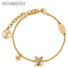ルイヴィトン LOUIS VUITTON ブレスレット LV アイコニック GP ストラス ゴールド LVサークル LVイニシャル モノグラムフラワー M00587 TE1292【中古】のサムネイル