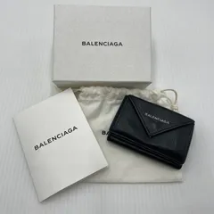 【中古品】 BALENCIAGA バレンシアガ PAPIER MINI WALLET 391446 DLQON ペーパー ミニ ウォレット 三つ折り財布 【181-260804-yo-05-tei】のサムネイル