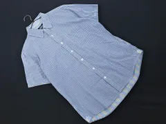 BEAMS ビームス ストライプ 半袖 シャツ sizeM/白ｘ青 ■◆ メンズのサムネイル