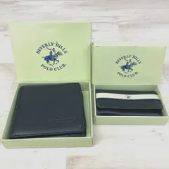 極美品 まとめて2点セット ビバリーヒルズポロクラブ 二つ折り財布/キーケース ブラック BEVERLY HILLS POLO CLUB 箱付[OR03175]のサムネイル