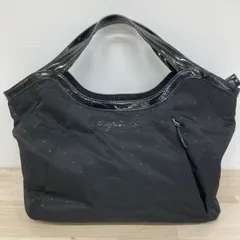 agnes b. アニエスベー トートバッグ/ハンドバッグ ブラック ドット柄 エナメル切替 レディース鞄[OU00029]のサムネイル
