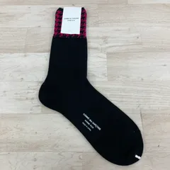 未使用 COMME des GARCONS HOMME PLUS ソックス/靴下 ブラック×マゼンタ 千鳥格子柄 コムデギャルソンオムプリュス[OQ04013]のサムネイル