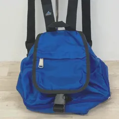 美品 adidas アディダス ミニリュック/バックパック ブルー×ブラック 青色 黒色 ロゴ入り[OM03729]のサムネイル