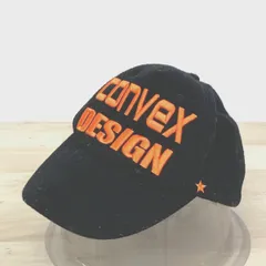 美品 CONVEX/コンベックス キャップ 帽子 ブラック×オレンジ ロゴ刺繍 星柄/スター 起毛素材[OL00892]のサムネイル